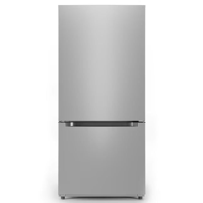 Midea 18.7 cu. ft. Garage Ready Bottom-Freezer Refrigerator in Stainless Steel 30134SD208 - MRB19B7AST - Scratch & Dent (Major)