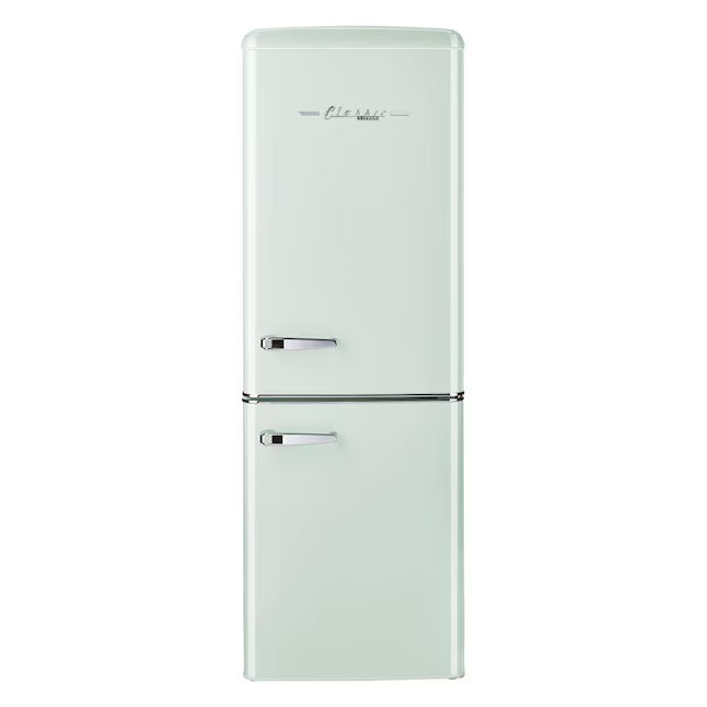 UNIQUE Classic Retro 21.6 in. 7 cu. ft. Retro Bottom Freezer Refrigerator in Ocean Mist Turquoise, ENERGY STAR 251312SD976 - UGP-215L LB AC - Open Box