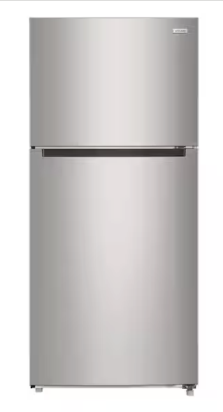 Vissani 18.1 cu. ft. Top Freezer Refrigerator in Fingerprint Resistant Stainless Steel Look, Garage Ready 251315SD1103 - MDTF18SSR5 - Scratch & Dent (Moderate)