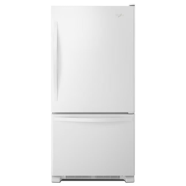 Whirlpool 18.7 cu. ft. Bottom Freezer Refrigerator in White WRB329DMBW - Scratch & Dent (Minor)