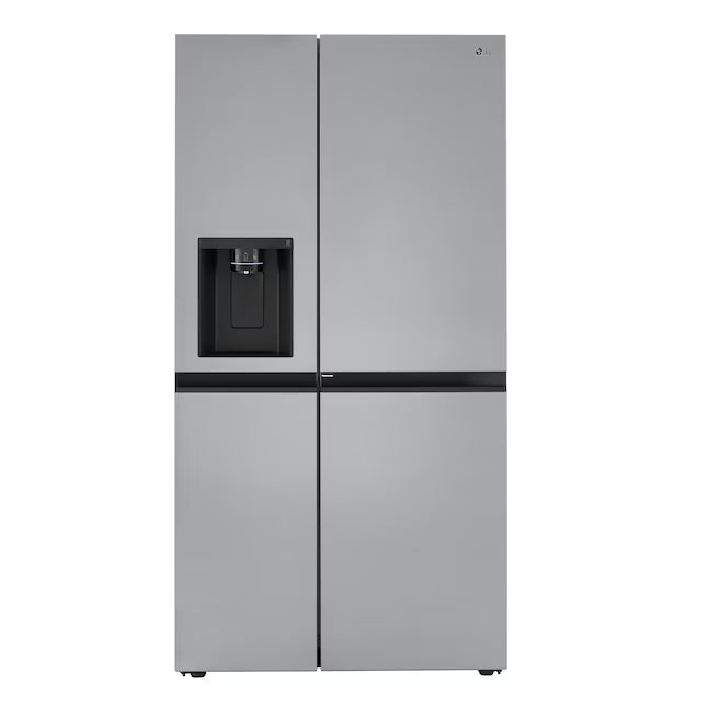 LG Door in Door 27.12-cu ft Standard-Depth 36-in Wide Side-by-Side Refrigerator with Ice Maker, Water and Ice Dispenser in PrintProof Stainless Steel LLSDS2706S - Open Box