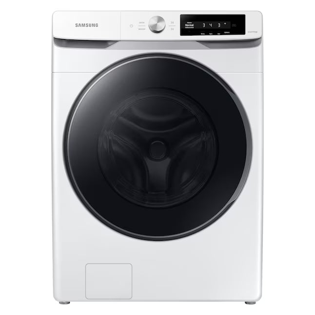 Samsung 4.5 Cu. Ft. High-Efficiency Smart Front Load Washer with AI Smart Dial WF45A6400AW - Scratch & Dent (Moderate) and Samsung 7.5 cu. ft. Vented Smart Stackable Electric Dryer with Super Speed Dry 16252 - DVE45A6400W - Scratch & Dent (Moderate)