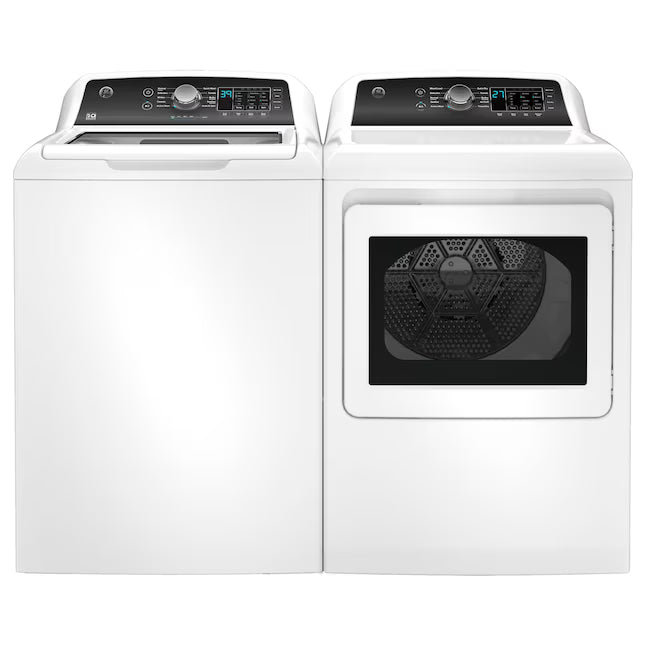 GE® 4.5 cu. ft. Capacity Washer with Water Level Control GTW585BSVWS - Certified Refurbished and GE® 7.4 cu. ft. Capacity Electric Dryer with Up To 120 ft. Venting and Sensor Dry GTD58EBSVWS - Certified Refurbished