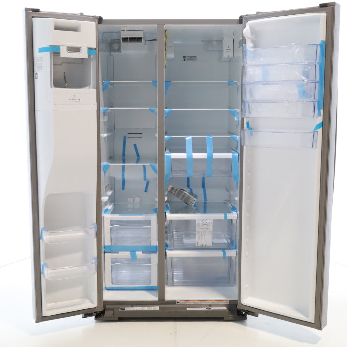 Pictures of Fingerprint-Resistant Stainless Steel Whirlpool 28.49 cu. ft. Side by Side Refrigerator with In Door Ice and Water Dispenser - Open Box - Neu Appliance Outlet - Discount Appliance Outlet in Austin, Tx