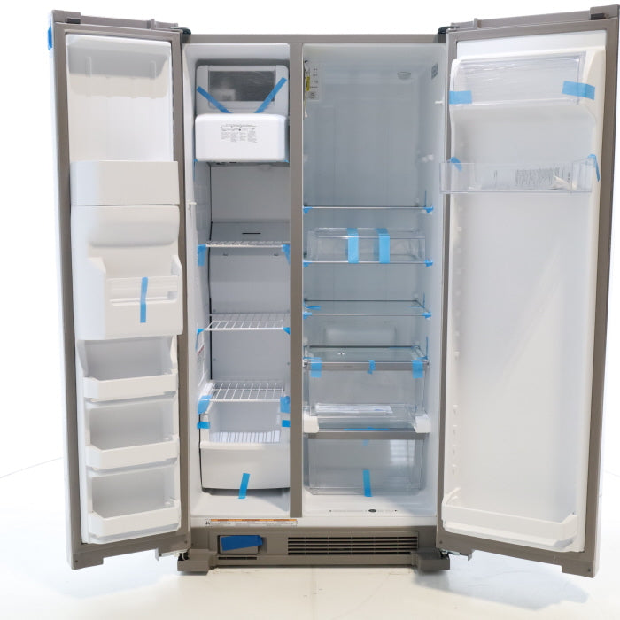 Pictures of Stainless Steel Whirlpool 24.6 cu. ft. Side By Side Refrigerator With Ice Maker - Open Box - Neu Appliance Outlet - Discount Appliance Outlet in Austin, Tx