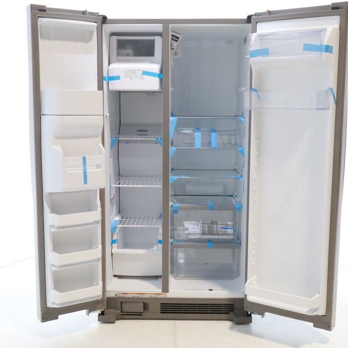 Pictures of Stainless Steel Whirlpool 24.6 cu. ft. Side By Side Refrigerator With Ice Maker - Scratch & Dent - Minor - Neu Appliance Outlet - Discount Appliance Outlet in Austin, Tx