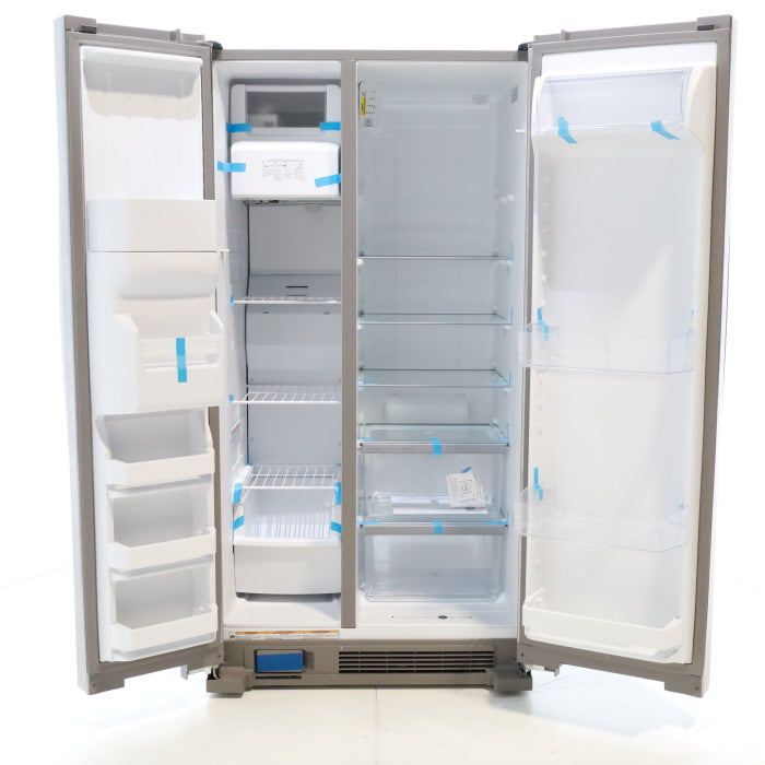 Pictures of Stainless Steel Whirlpool 24.6 cu. ft. Side By Side Refrigerator With Ice Maker - Scratch & Dent - Moderate - Neu Appliance Outlet - Discount Appliance Outlet in Austin, Tx