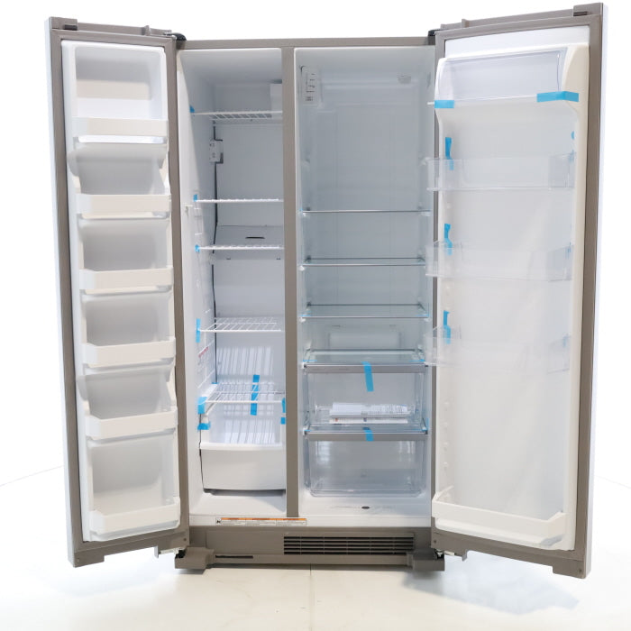 Pictures of Fingerprint Resistant Stainless Steel Maytag 24.9 cu. ft. Side by Side Refrigerator with Non-Dispense Layout - Scratch & Dent - Minor - Neu Appliance Outlet - Discount Appliance Outlet in Austin, Tx