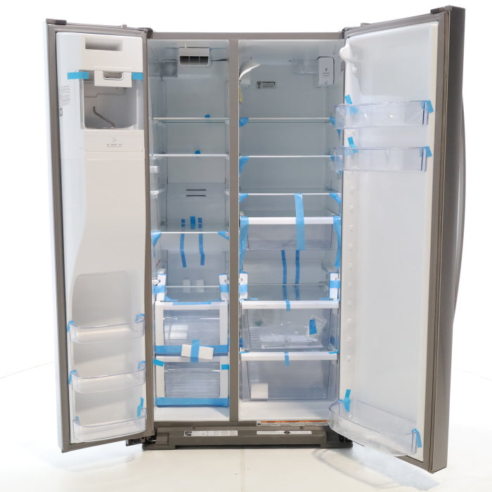 Pictures of Fingerprint-Resistant Stainless Steel Whirlpool 28.49 cu. ft. Side by Side Refrigerator with In Door Ice and Water Dispenser - Scratch & Dent - Minor - Neu Appliance Outlet - Discount Appliance Outlet in Austin, Tx