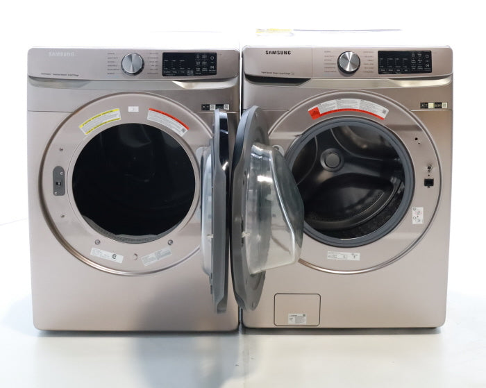 Pictures of Champagne ENERGY STAR 4.5 cu. ft. Samsung Front-Load Washer with Steam and 7.5 cu. ft. Front Load Electric Dryer with Steam - Scratch & Dent - Minor - Neu Appliance Outlet - Discount Appliance Outlet in Austin, Tx