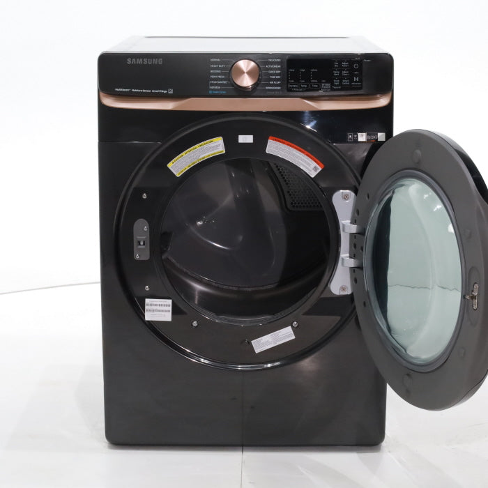Brushed Black ENERGY STAR Samsung 7.5 cu. ft. Frontload Electric Dryer with Steam - Scratch & Dent - Moderate