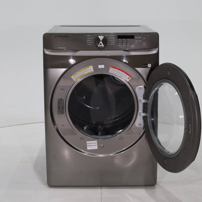 Pictures of Platinum Samsung 7.5 cu. ft. Frontload Electric Dryer with Sensor Dry - Scratch & Dent - Major - Neu Appliance Outlet - Discount Appliance Outlet in Austin, Tx
