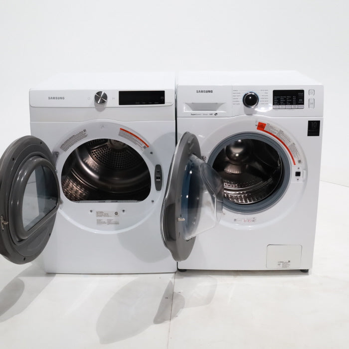 Pictures of 24 in. Samsung 2.2 cu. ft. Front Load Washing Machine with Steam and 4.0 cu. ft. Frontload Electric Dryer with AI Smart Dial - Scratch & Dent - Minor - Neu Appliance Outlet - Discount Appliance Outlet in Austin, Tx