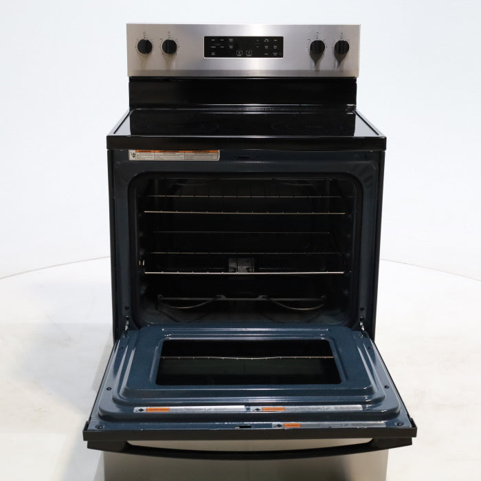 Pictures of Stainless Steel Whirlpool 5.3 cu. ft. 5 Heating Element Freestanding Electric Range with FlexHeat Dual Radiant Elements - Certified Refurbished - Neu Appliance Outlet - Discount Appliance Outlet in Austin, Tx