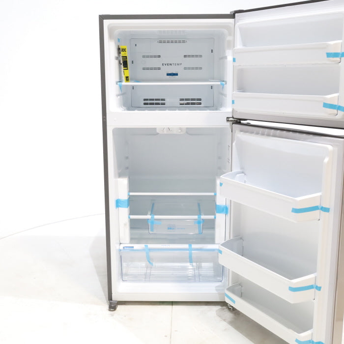 Pictures of Brushed Steel ENERGY STAR Frigidaire 13.9 cu. ft. Top Freezer Refrigerator with EvenTemp Cooling System - Scratch & Dent - Minor - Neu Appliance Outlet - Discount Appliance Outlet in Austin, Tx