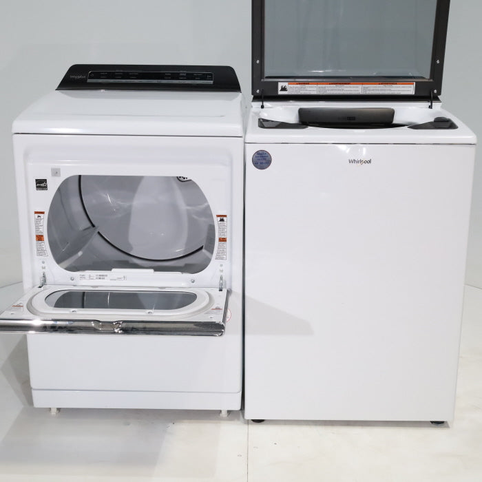 Pictures of ENERGY STAR Whirlpool 5.2 - 5.3 cu. ft. Smart Top Load Washing Machine with 2 in 1 Removable Agitator and 7.4 cu. ft. Electric Dryer with Hamper Door - Certified Refurbished - Neu Appliance Outlet - Discount Appliance Outlet in Austin, Tx