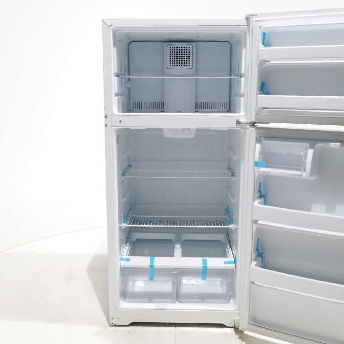 Pictures of White Hotpoint 14.6 cu. ft. Top Freezer Refrigerator with Reversible Door - Certified Refurbished - Neu Appliance Outlet - Discount Appliance Outlet in Austin, Tx