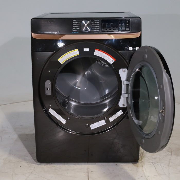 Pictures of Fingerprint Resistant Black Stainless Steel ENERGY STAR Samsung 7.5 cu. ft. Frontload Gas Dryer with Steam- Scratch & Dent - Minor - Neu Appliance Outlet - Discount Appliance Outlet in Austin, Tx