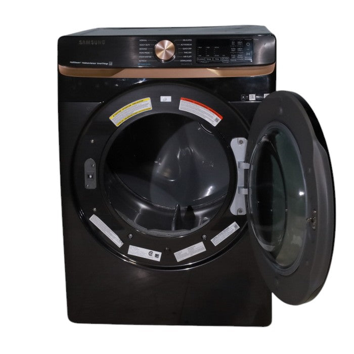 Pictures of Fingerprint Resistant Black Stainless Steel ENERGY STAR Samsung 7.5 cu. ft. Frontload Gas Dryer with Steam- Scratch & Dent - Minor - Neu Appliance Outlet - Discount Appliance Outlet in Austin, Tx