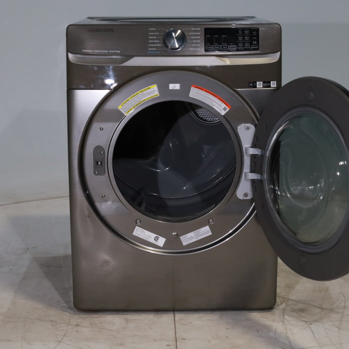 Pictures of Platinum Samsung 7.5 cu. ft. Front Load Electric Dryer with Steam - Scratch & Dent - Minor - Neu Appliance Outlet - Discount Appliance Outlet in Austin, Tx