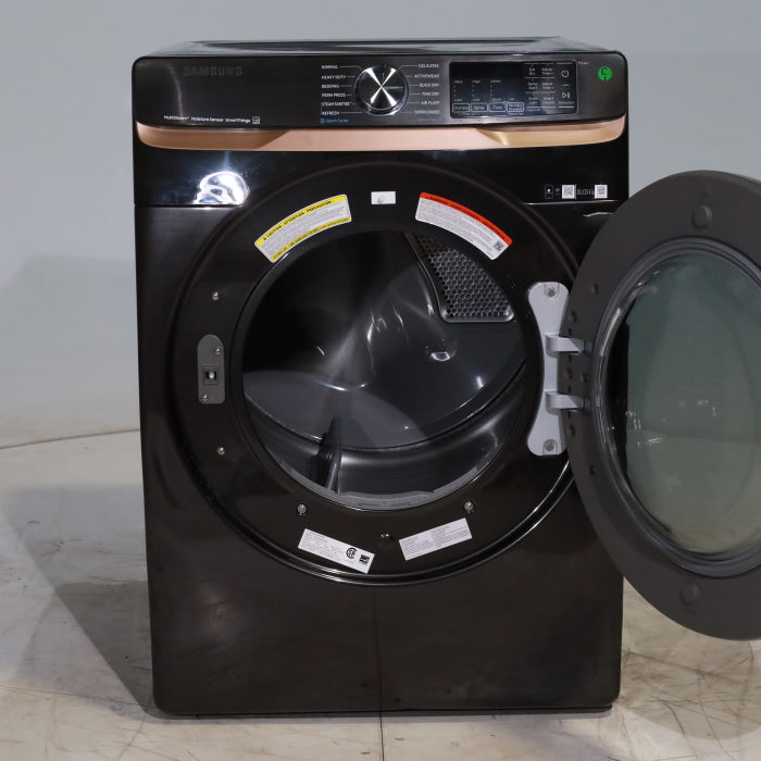 Pictures of Brushed Black ENERGY STAR Samsung 7.5 cu. ft. Frontload Electric Dryer with Steam - Scratch & Dent - Minor - Neu Appliance Outlet - Discount Appliance Outlet in Austin, Tx