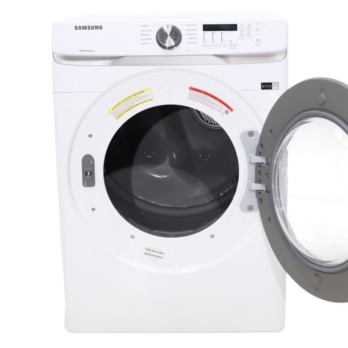Pictures of White Samsung 7.5 cu. ft. Front Load Electric Dryer with Smart Care - Scratch and Dent - Minor - Neu Appliance Outlet - Discount Appliance Outlet in Austin, Tx