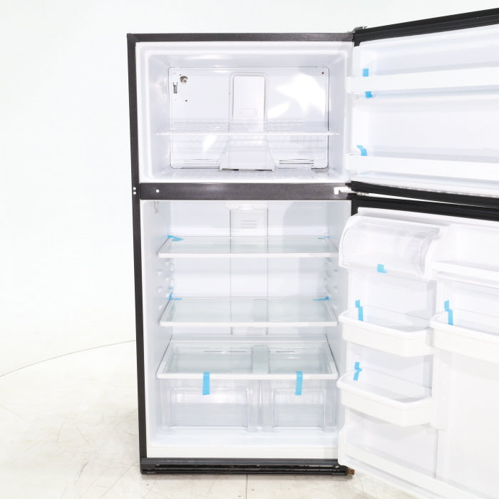 Pictures of 33" Wide Kenmore 21 cu ft Black Top and Bottom Refrigerator with Adjustable  Glass Shelving - Certified Refurbished - Neu Appliance Outlet - Discount Appliance Outlet in Austin, Tx