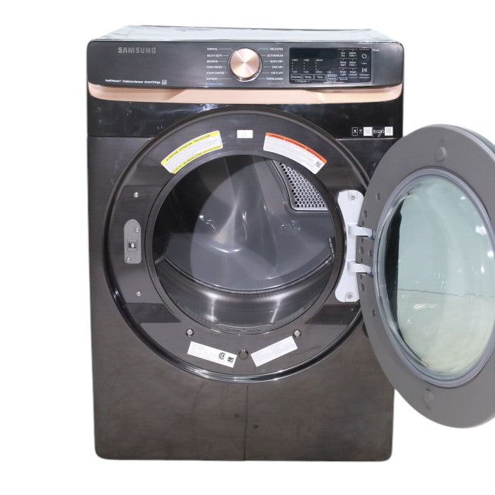 Pictures of Brushed Black ENERGY STAR Samsung 7.5 cu. ft. Frontload Electric Dryer with Steam - Scratch & Dent - Major - Neu Appliance Outlet - Discount Appliance Outlet in Austin, Tx