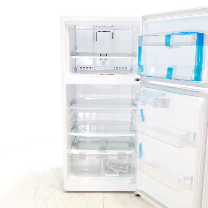 Pictures of 30" Wide Smooth White ENERGY STAR LG 20.2 cu. ft. Top Freezer Refrigerator with Reversible Doors - Scratch & Dent - Major - Neu Appliance Outlet - Discount Appliance Outlet in Austin, Tx
