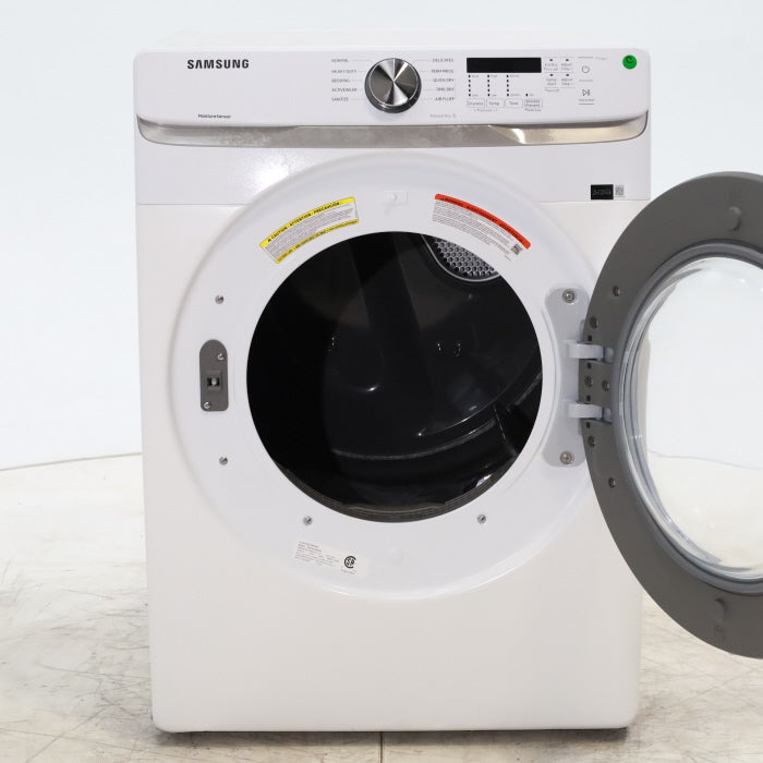 Pictures of White Samsung 7.5 cu. ft. Front Load Electric Dryer with Smart Care - Scratch and Dent - Minor - Neu Appliance Outlet - Discount Appliance Outlet in Austin, Tx