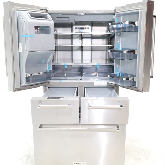 Pictures of Stainless Steel KitchenAid 25.8 cu. ft. 5 Door Refrigerator with External Ice and Water Dispenser - Certified Refurbished - Neu Appliance Outlet - Discount Appliance Outlet in Austin, Tx