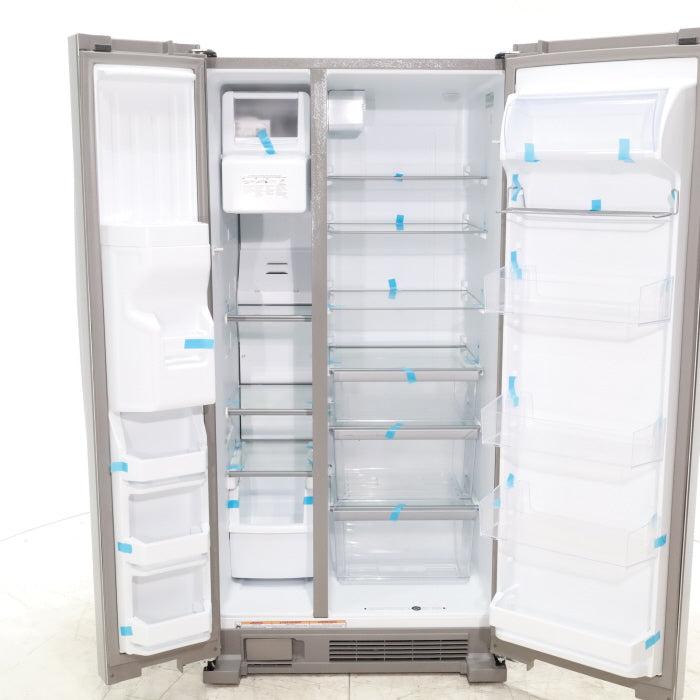 Pictures of 33 in. Wide Fingerprint-Resistant Stainless Steel Whirlpool 21.4 cu. ft. Side by Side Refrigerator with In Door Ice and Water Dispenser - Scratch & Dent - Minor - Neu Appliance Outlet - Discount Appliance Outlet in Austin, Tx