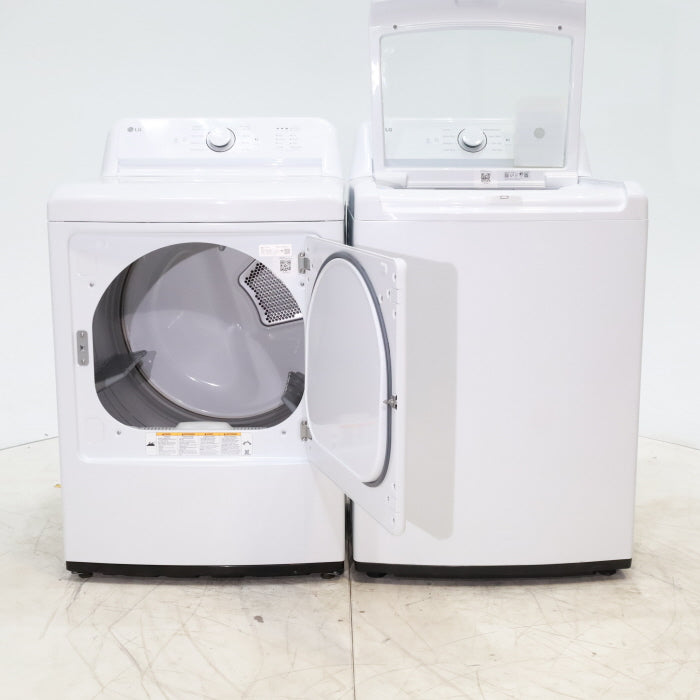 Pictures of ENERGY STAR LG 4.1 cu. ft. Top Load Washing Machine with 4-Way Agitator and  ENERGY STAR LG 7.3 cu. ft. Electric Dryer with Smart Diagnosis - Scratch & Dent - Minor - Neu Appliance Outlet - Discount Appliance Outlet in Austin, Tx
