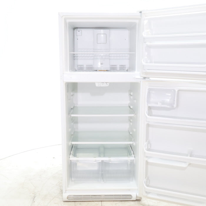 Pictures of 30 in. Wide White Frigidaire 20.4 cu. ft. Top Freezer Refrigerator with Reversible Doors - Certified Refurbished - Neu Appliance Outlet - Discount Appliance Outlet in Austin, Tx