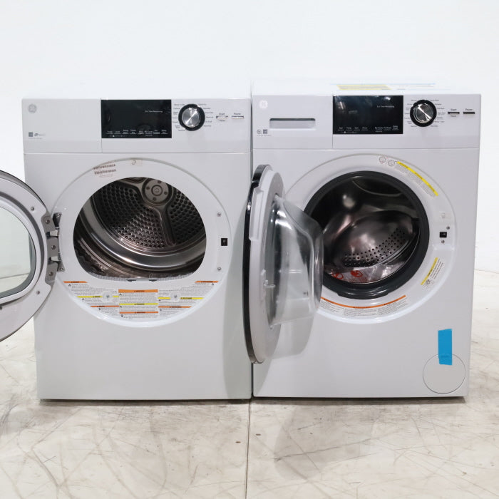 Pictures of Compact 24 in. Wide GE ENERGY STAR 2.4 cu. ft. Front Load Steam Washing Machine with 1400 RPM Spin Speed and Frontload Vented WiFi Capable ENERGY STAR 4.3 cu. ft. Electric Dryer with Stainless Steel Basket - Scratch & Dent - Minor - Neu Appliance Outlet - Discount Appliance Outlet in Austin, Tx