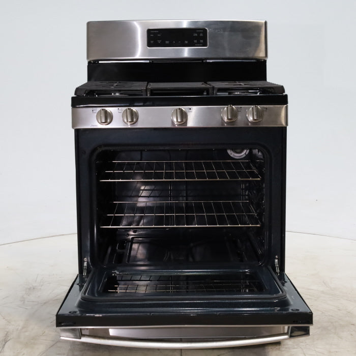 Pictures of Stainless Steel GE 5.0 cu. ft. Freestanding 5 Burner Gas Range with Cast-Iron Grates - Scratch & Dent - Minor - Neu Appliance Outlet - Discount Appliance Outlet in Austin, Tx