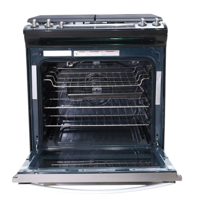 Pictures of Fingerprint Resistant Stainless Steel Whirlpool 5.8 cu. ft. 5 Burner Gas Slide In Range with Air Fry - Scratch & Dent - Moderate - Neu Appliance Outlet - Discount Appliance Outlet in Austin, Tx