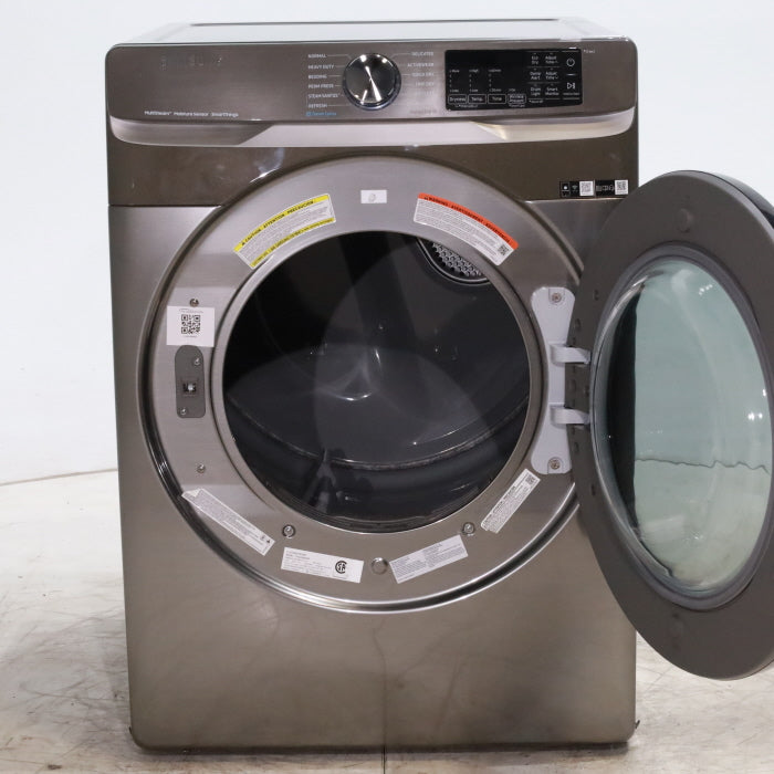 Pictures of Platinum Samsung 7.5 cu. ft. Front Load Gas Dryer with Steam - Scratch & Dent - Minor - Neu Appliance Outlet - Discount Appliance Outlet in Austin, Tx