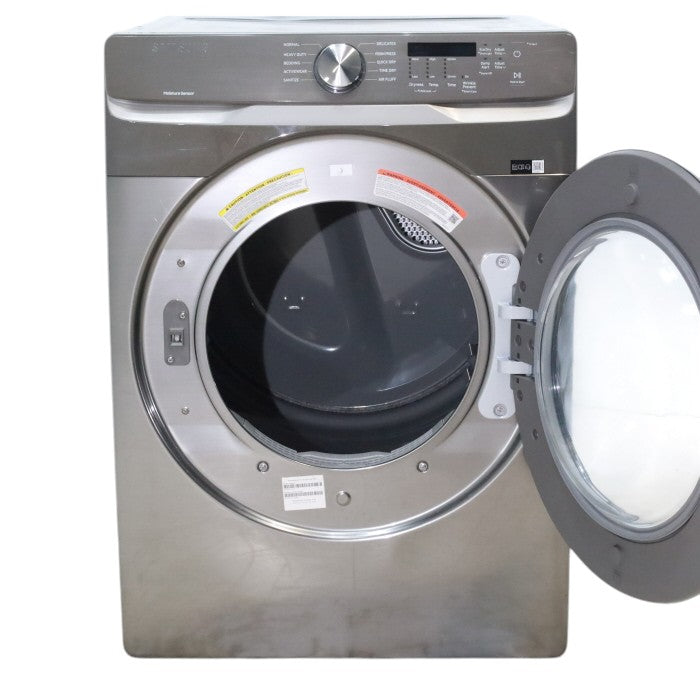 Pictures of Platinum Samsung 7.5 cu. ft. Frontload Electric Dryer with Sensor Dry - Scratch & Dent - Major - Neu Appliance Outlet - Discount Appliance Outlet in Austin, Tx