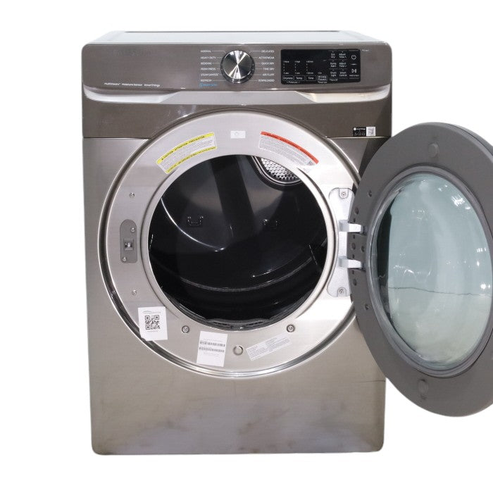Pictures of Platinum Samsung 7.5 cu. ft. Front Load Electric Dryer with Steam- Scratch & Dent - Minor - Neu Appliance Outlet - Discount Appliance Outlet in Austin, Tx