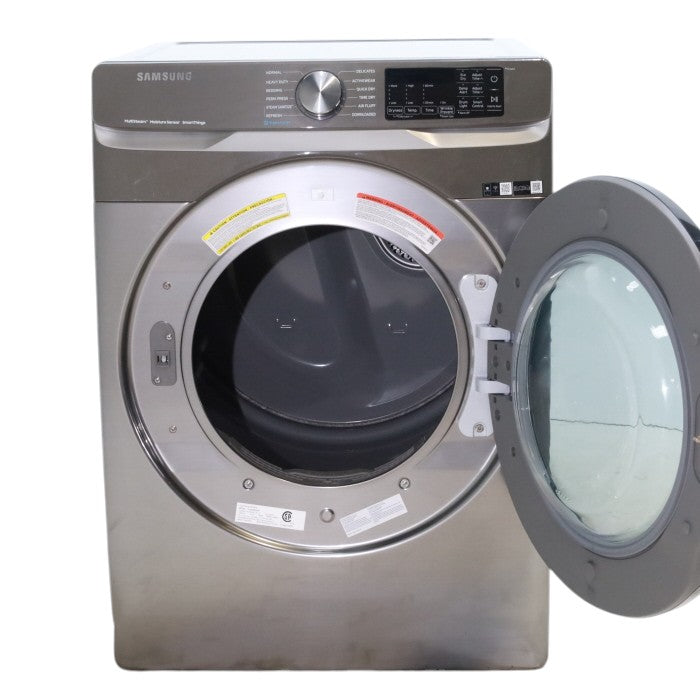 Pictures of Platinum Samsung 7.5 cu. ft. Front Load Electric Dryer with Steam- Scratch & Dent - Minor - Neu Appliance Outlet - Discount Appliance Outlet in Austin, Tx