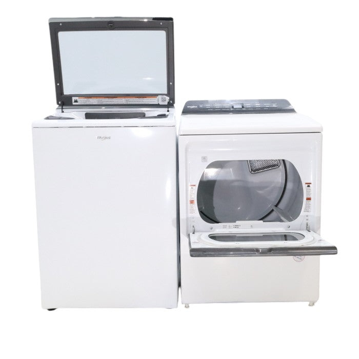Pictures of ENERGY STAR Whirlpool 5.2 - 5.3 cu. ft. Smart Top Load Washing Machine with 2 in 1 Removable Agitator and Whirlpool 7.4 cu. ft. Electric Dryer with AccuDry Sensor and Wrinkle Shield  - Scratch & Dent - Minor - Neu Appliance Outlet - Discount Appliance Outlet in Austin, Tx
