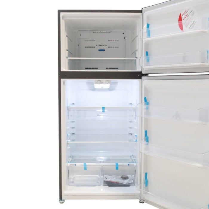 Pictures of 30 in. Wide EasyCare Stainless Steel Frigidaire 20.0 cu. ft. Top Freezer Refrigerator with EvepTemp Cooling System and Ice Maker- Scratch & Dent - Minor - Neu Appliance Outlet - Discount Appliance Outlet in Austin, Tx