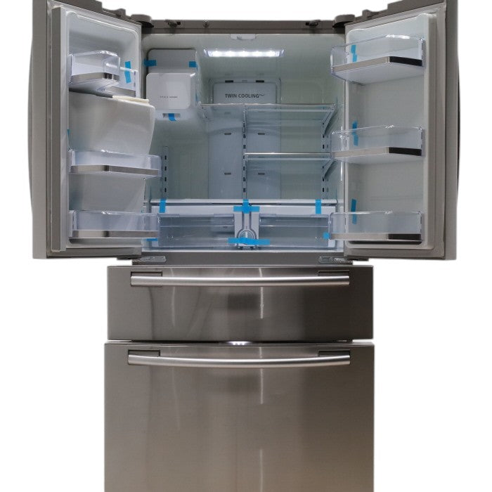 Pictures of Samsung Stainless Steel 25.5 cu. ft. 4-Door French Door Refrigerator with Spill Proof Glass Shelves, FlexZone Drawer, Power Freeze/Cool Options and External Ice/Water Dispenser - Certified Refurbished - Neu Appliance Outlet - Discount Appliance Outlet in Austin, Tx