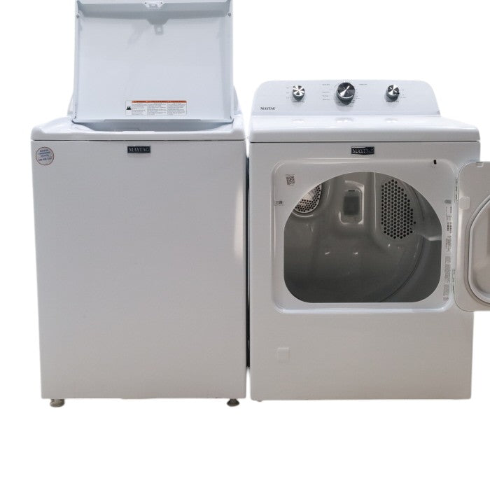 Pictures of Maytag 4.5 cu. ft. Top Load Washer with Power Agitator and 7.0 cu. ft. Gas Dryer with Reversible Door MVW4505MW / MGD4500MW- Open Box - Neu Appliance Outlet - Discount Appliance Outlet in Austin, Tx