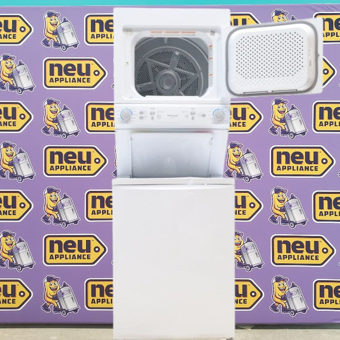 Pictures of Frigidaire Stacked Laundry Center with 3.9 cu ft Capacity Washer and 5.6 cu ft Electric Dryer with Maxfill Option FLCE7522AW - Scratch & Dent - Minor - Neu Appliance Outlet - Discount Appliance Outlet in Austin, Tx