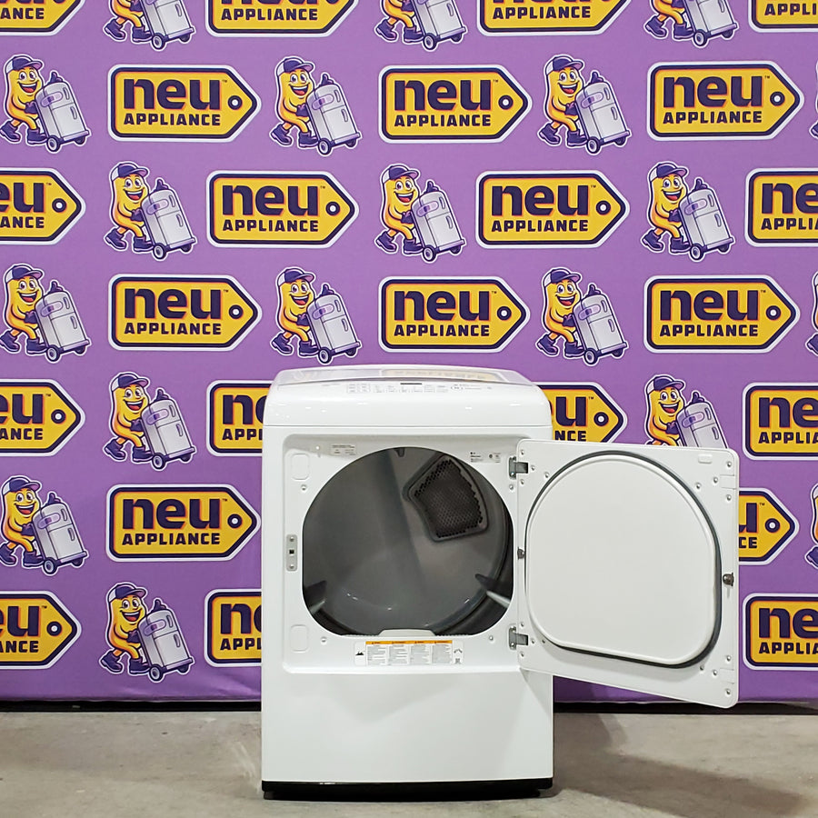 LG 7.3 cu. ft. Ultra Large Capacity High Efficiency Front Control Dryer 25SD82 - DLE1501W - Scratch & Dent (Moderate)
