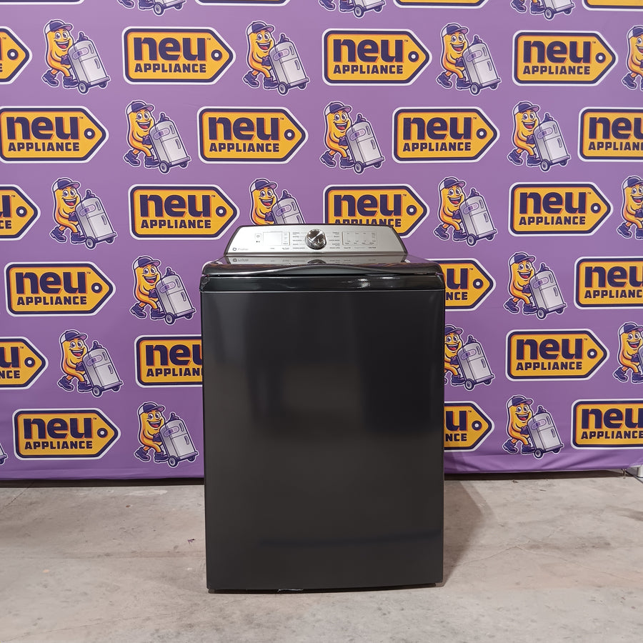 GE Profile™ ENERGY STAR® 4.9 cu. ft. Capacity Washer with Smarter Wash Technology and FlexDispense™ PTW605BPRDG - New in Box and GE Profile ENERGY STAR 7.4 cu. ft. Electric Dryer with 120 ft. Venting in Diamond Gray GE9875E - PTD60EBPRDG - New in Box