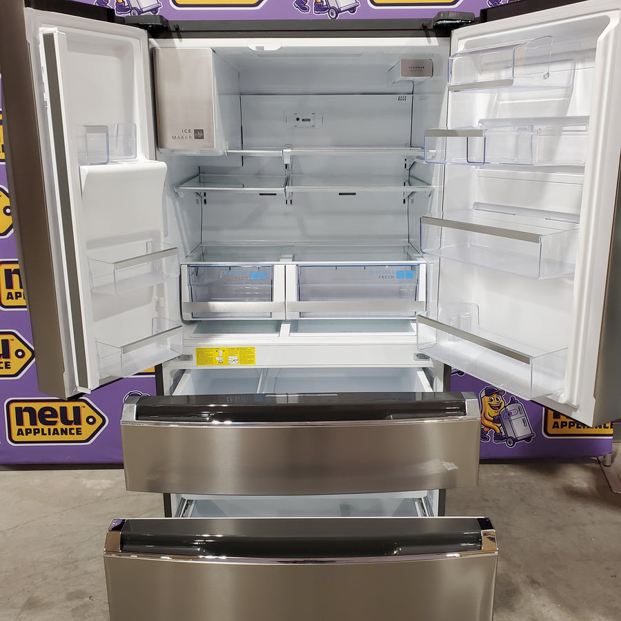 Frigidaire Gallery 26 Cu. Ft. Standard-Depth 4-Door French Door Refrigerator in Fingerprint Resistant Stainless Steel GRMS2773AF - Scratch & Dent (Major)