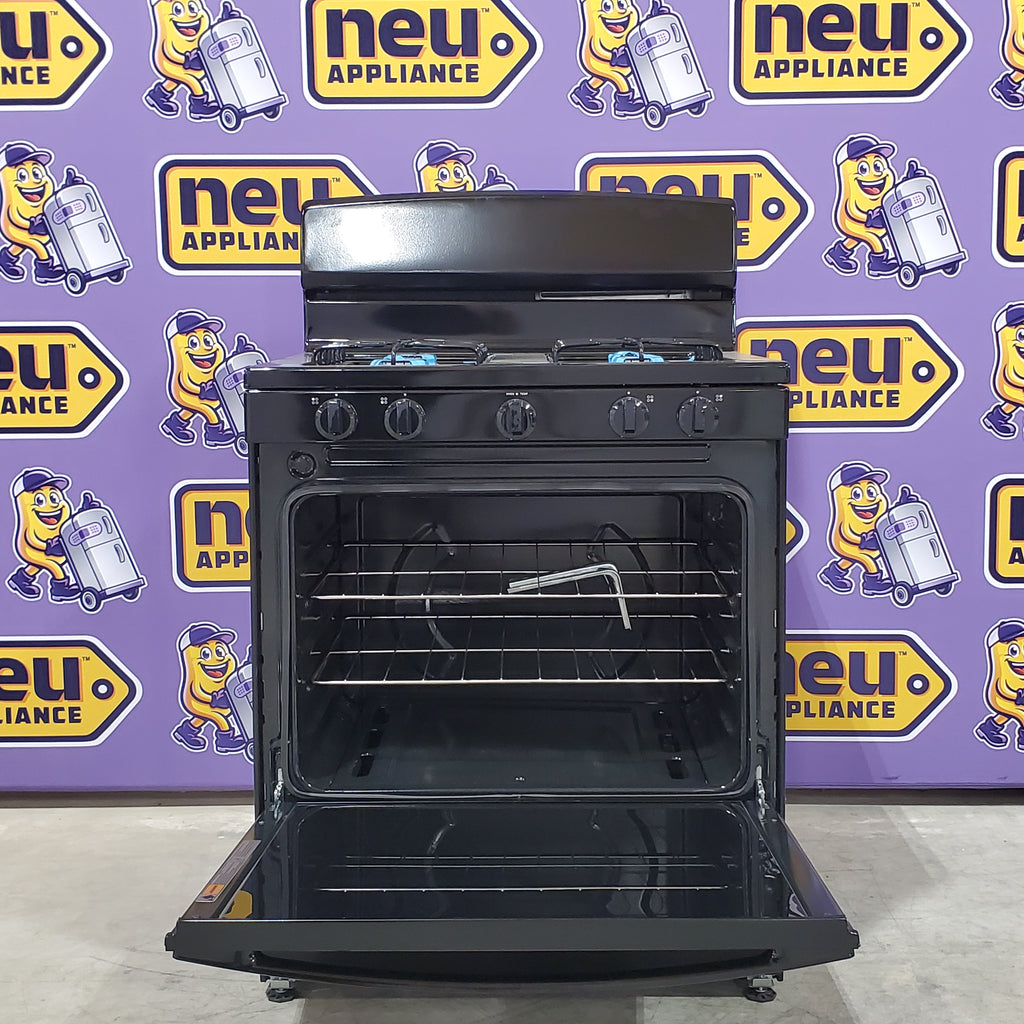 Pictures of Amana® 30-inch 4-Burner Freestanding Gas Range with Easy-Clean Glass Door AGR4203MNB - Scratch & Dent (Minor) - Neu Appliance Outlet - Discount Appliance Outlet in Austin, Tx